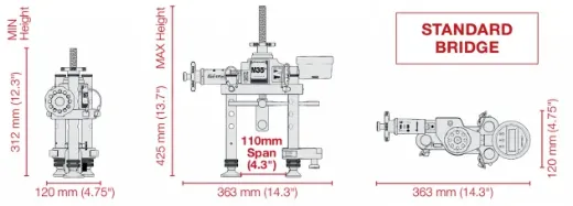 M35+ standard bridge dimensions