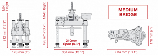 M35+ medium bridge dimensions